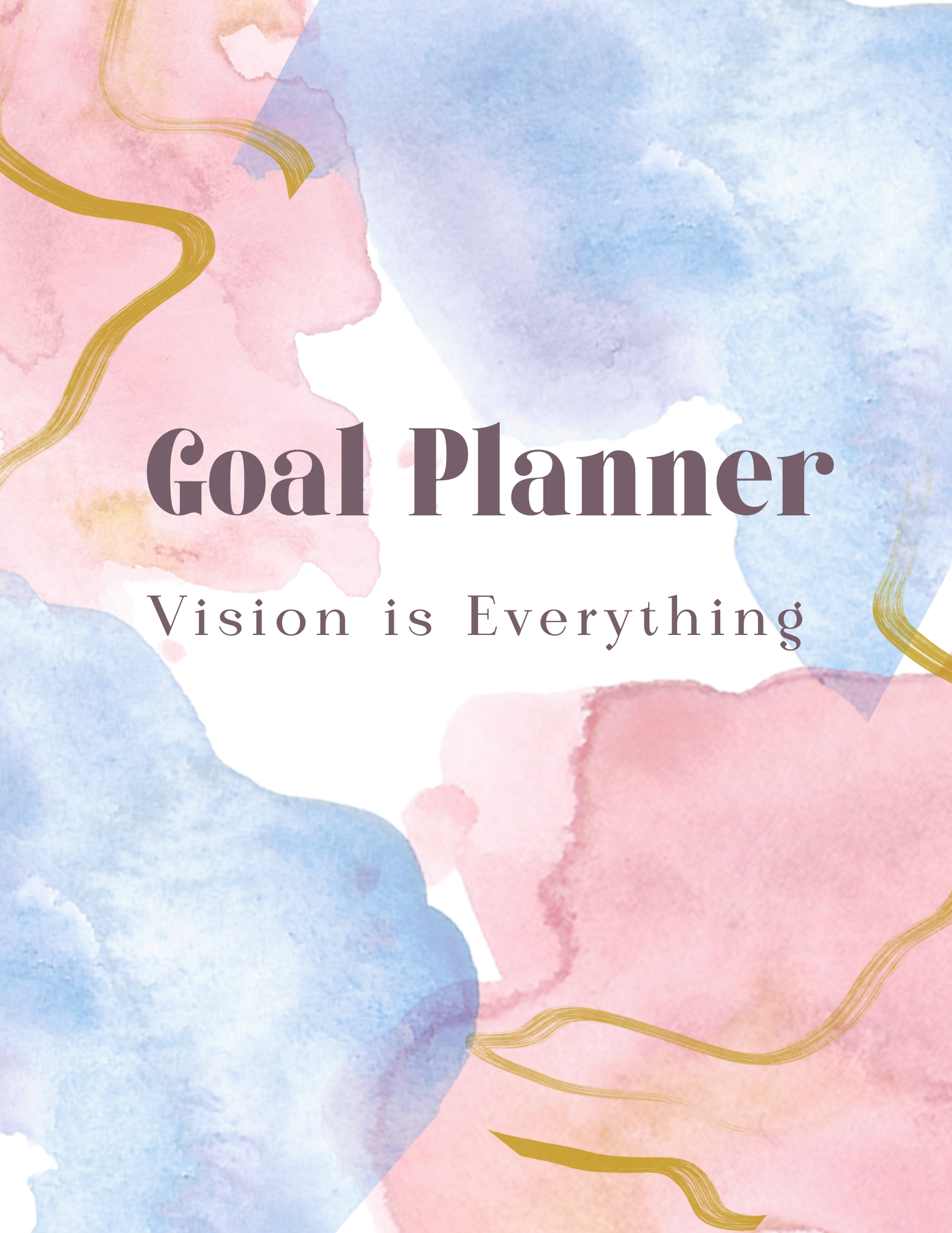 3 Month Goal Planner | Undated Quarterly Planner with Daily Hourly Tracker, Weekly Habits & Triple Goal Tracking | 155 Pages | Printable PDF | Instant Download